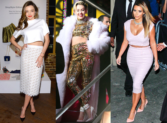 Miley Cyrus, Kim Kardashian, Miranda Kerr, Cropped Tops Miley Cyrus, Kim Kardashian, Miranda Kerr, Cropped Tops